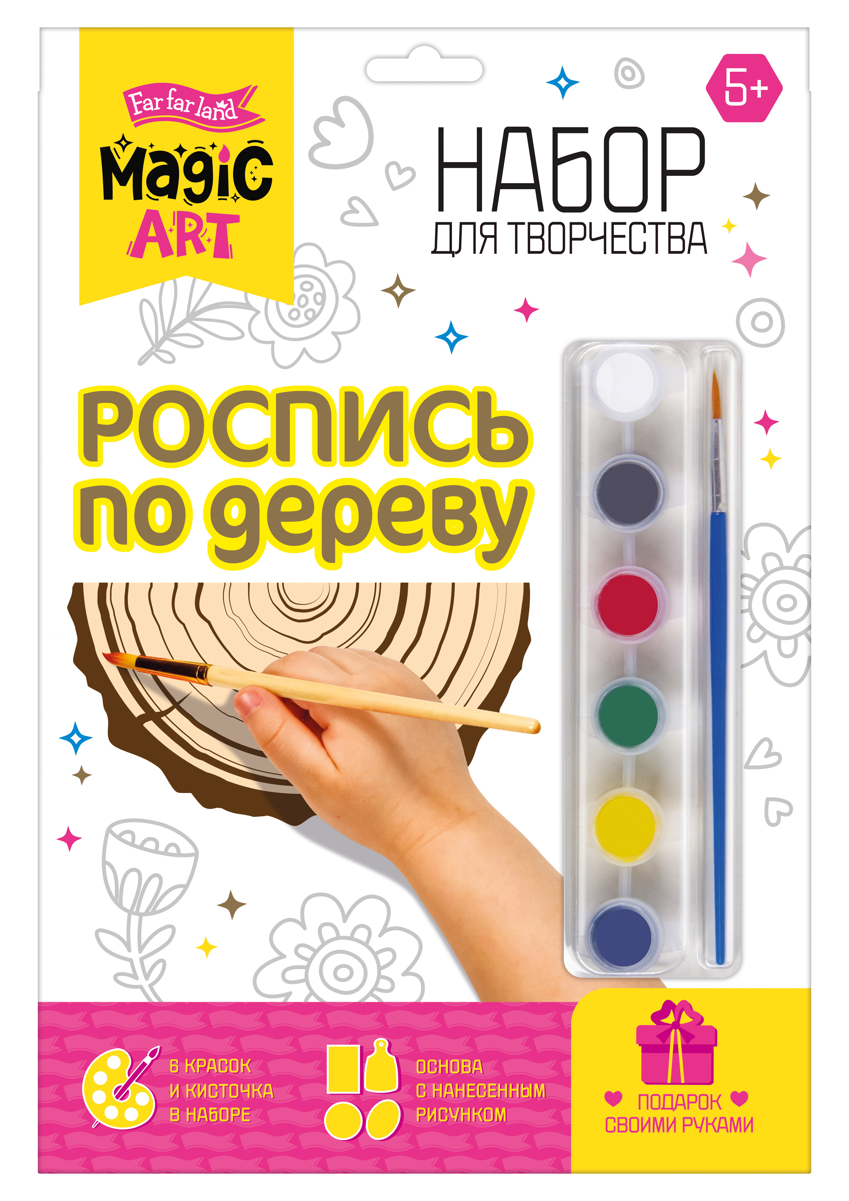 Разделочная доска с рисунком для росписи Такса