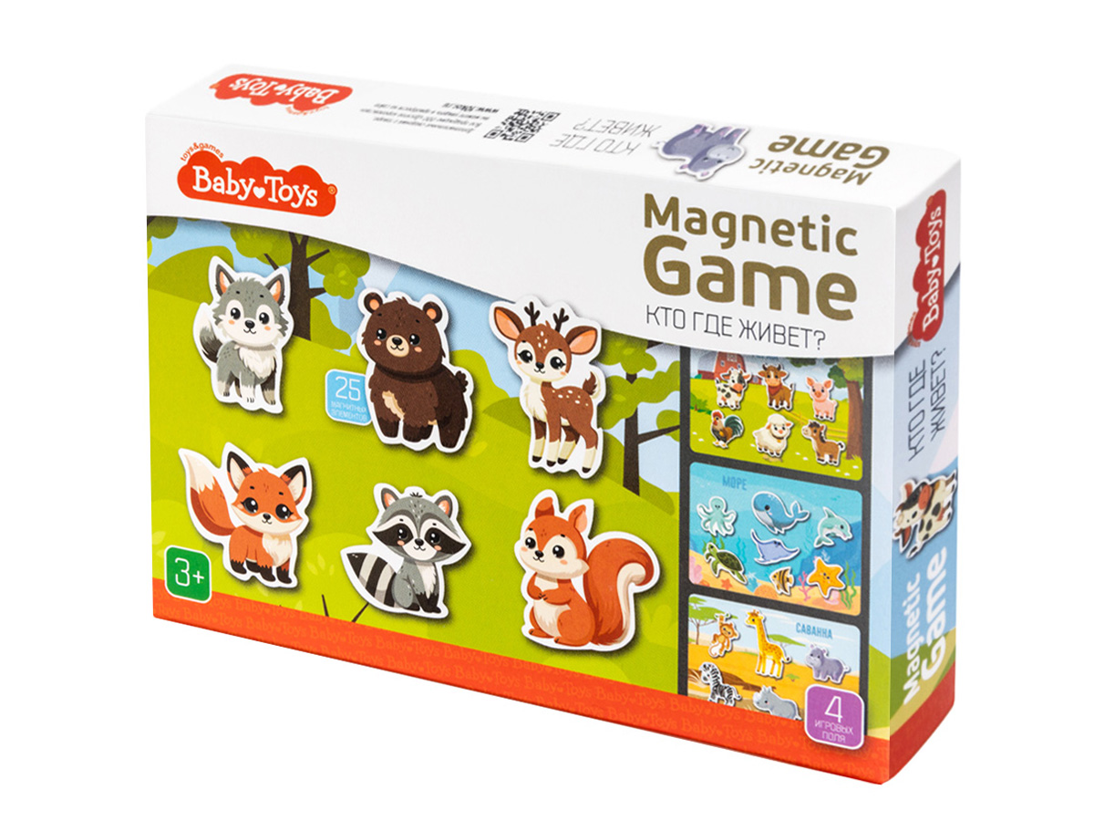 Магнитная игра «Кто где живет?» Baby Toys «Десятое Королевство»
