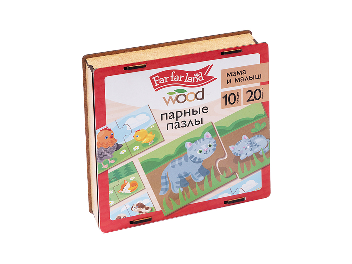 Развивающие парные пазлы для дошкольников Мама и малыш