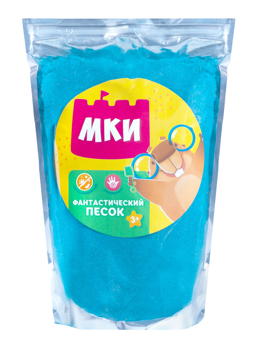 Кинетический песок голубой 1 кг, дойпак