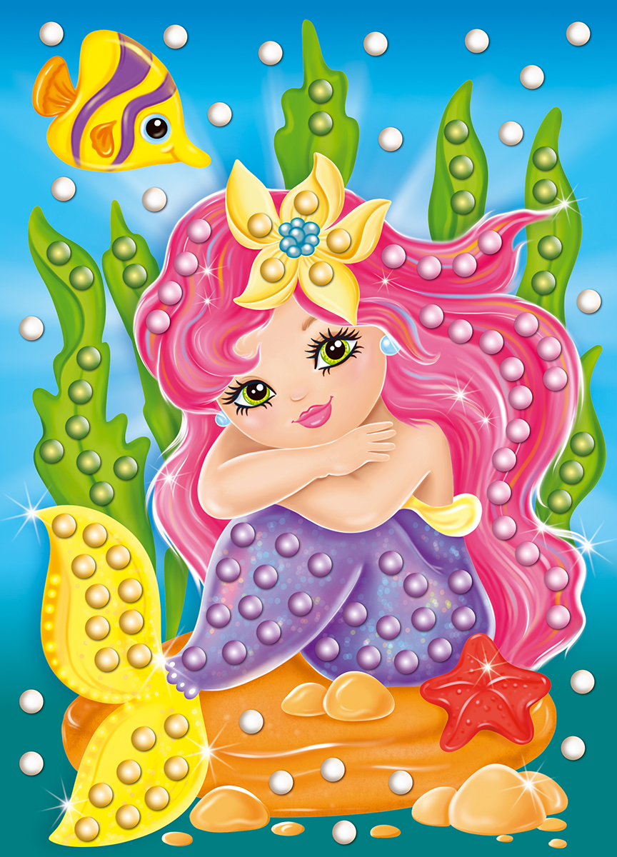 Детская аппликация для девочек и мальчиков Русалочка (европодвес)