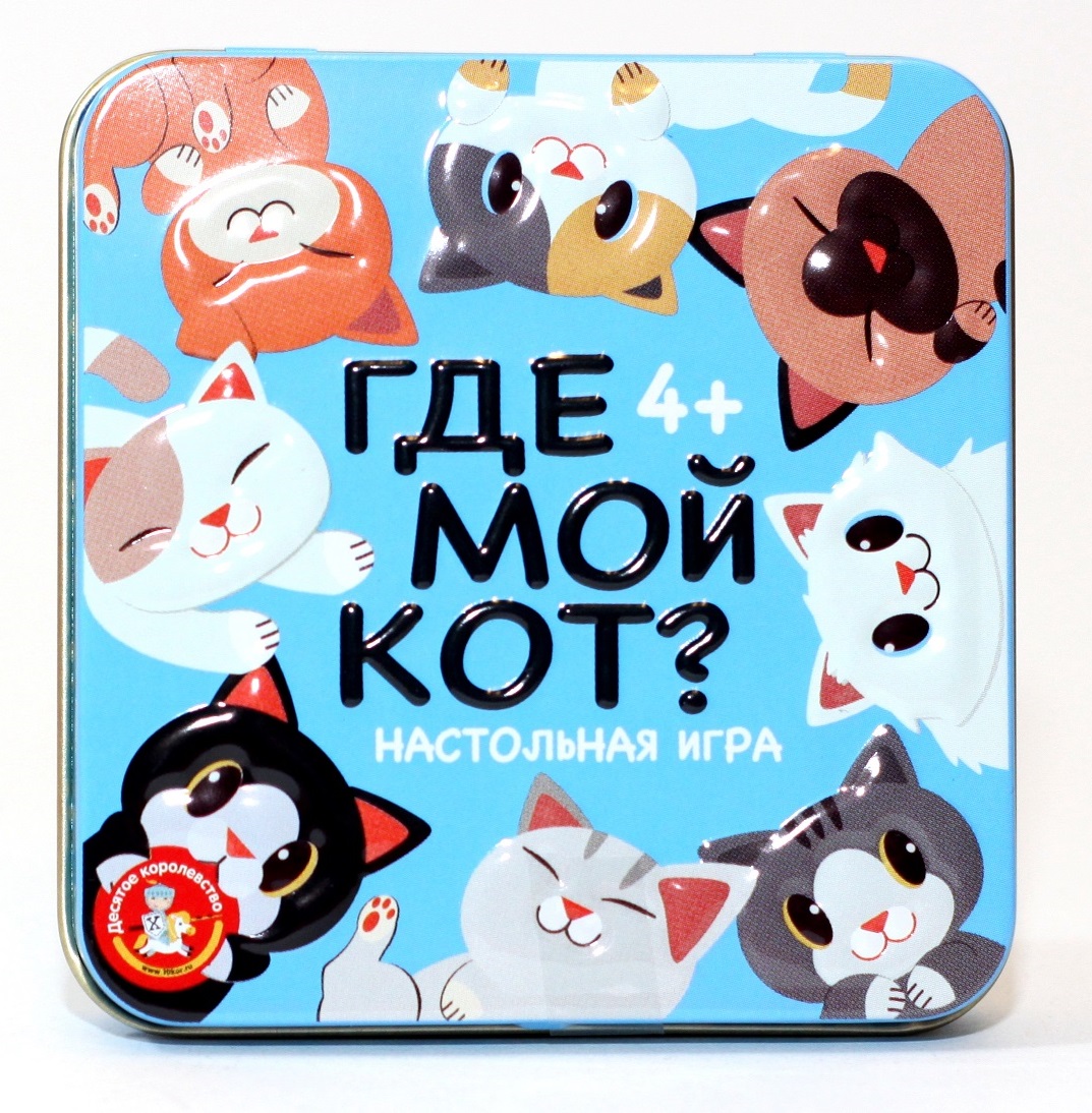 Игра в жестяной коробке для детей Где мой кот