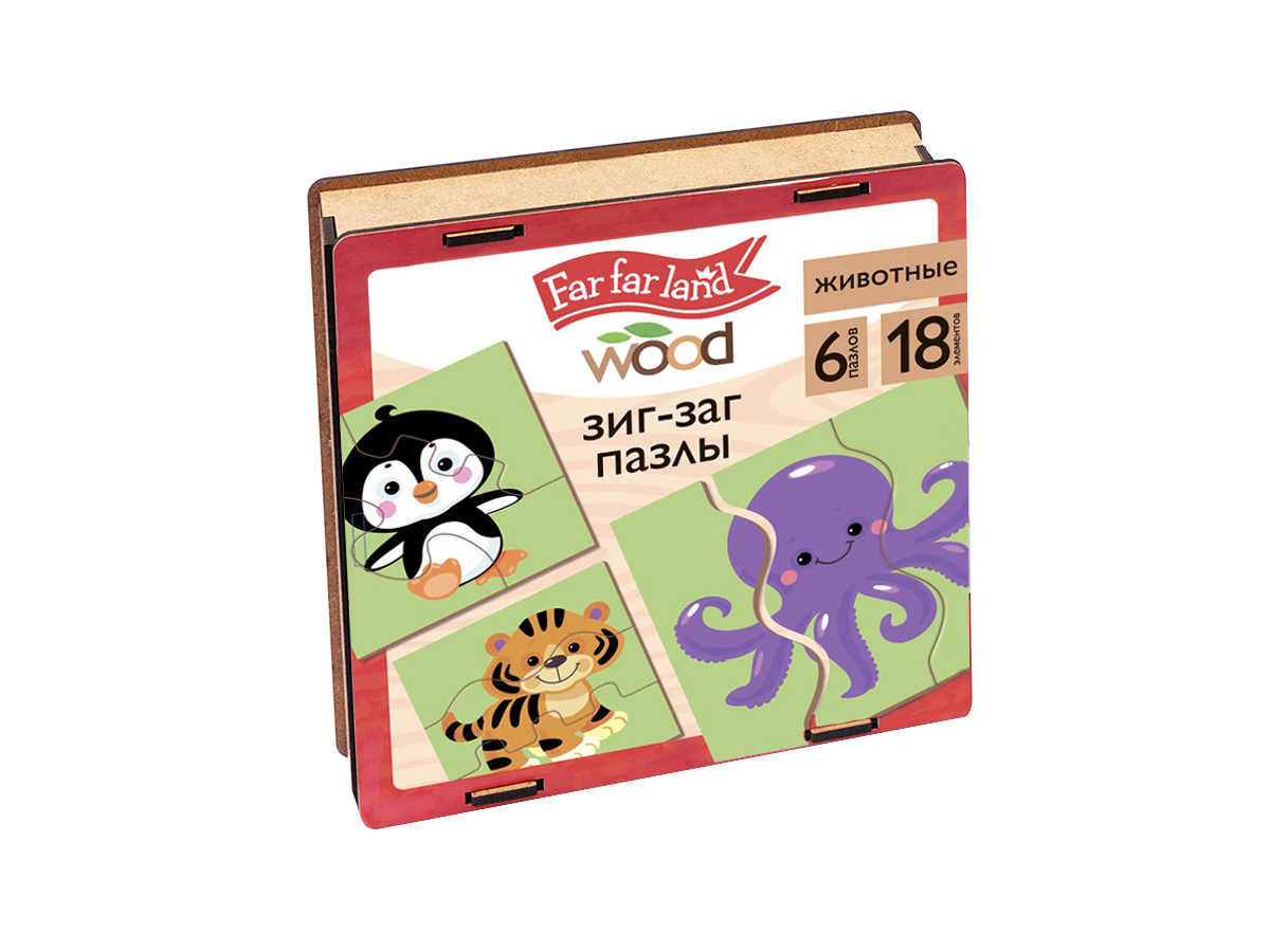 Развивающие пазлы для дошкольников Животные