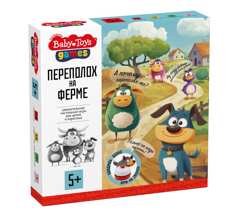 Настольная игра "Переполох на ферме" Baby toys games