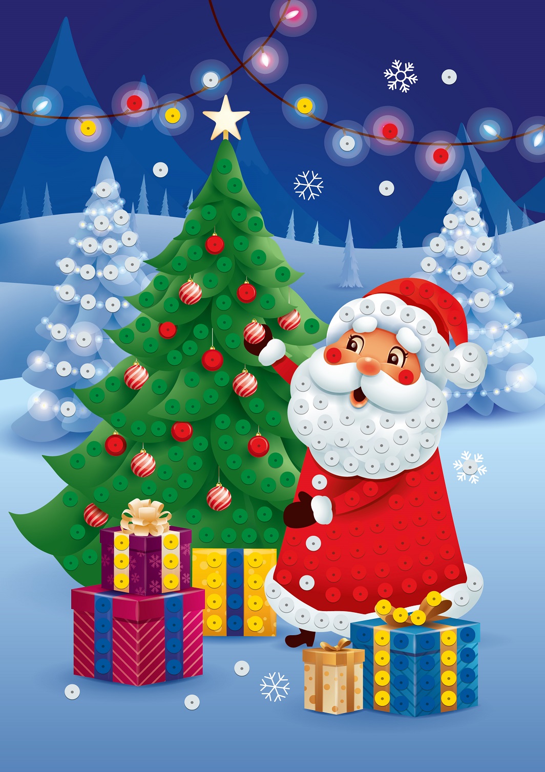 Раскраски Дед Мороз и Снегурочка - детские раскраски распечатать бесплатно