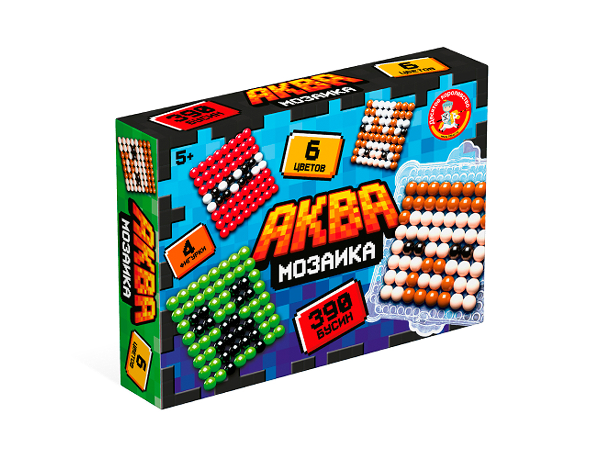 Развивающая аквамозаика для маленьких Пиксельный мир