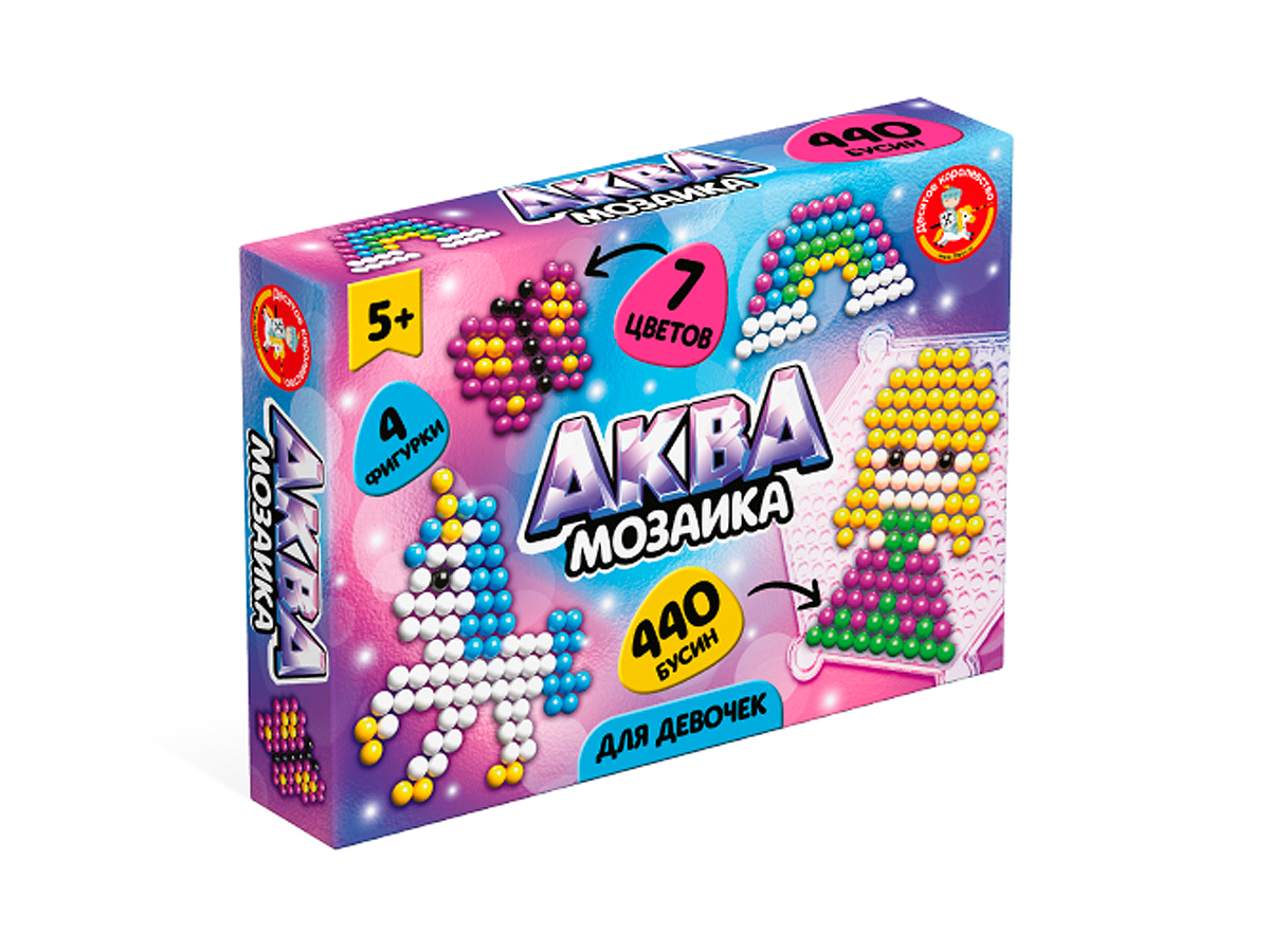 Развивающая аквамозаика для маленьких Для девочек
