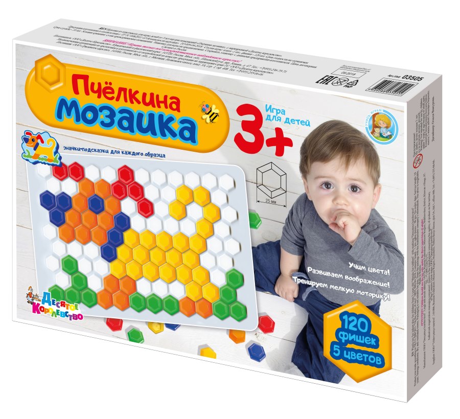 Пластмассовая мозаика для малышей Пчелкина
