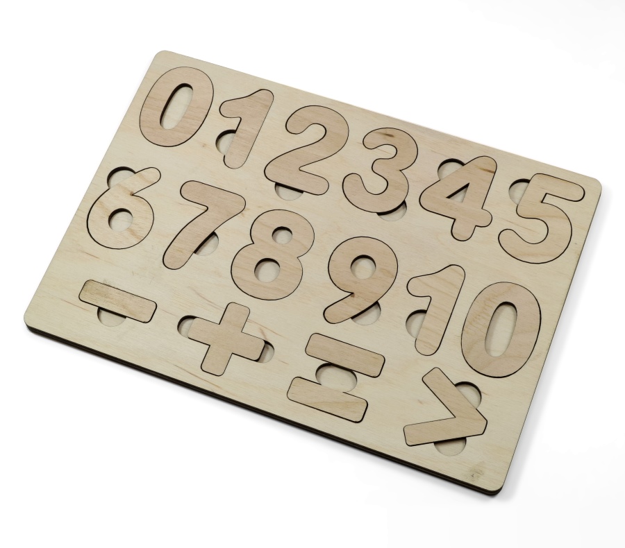 Деревянные развивающие пазлы для малышей Арифметика