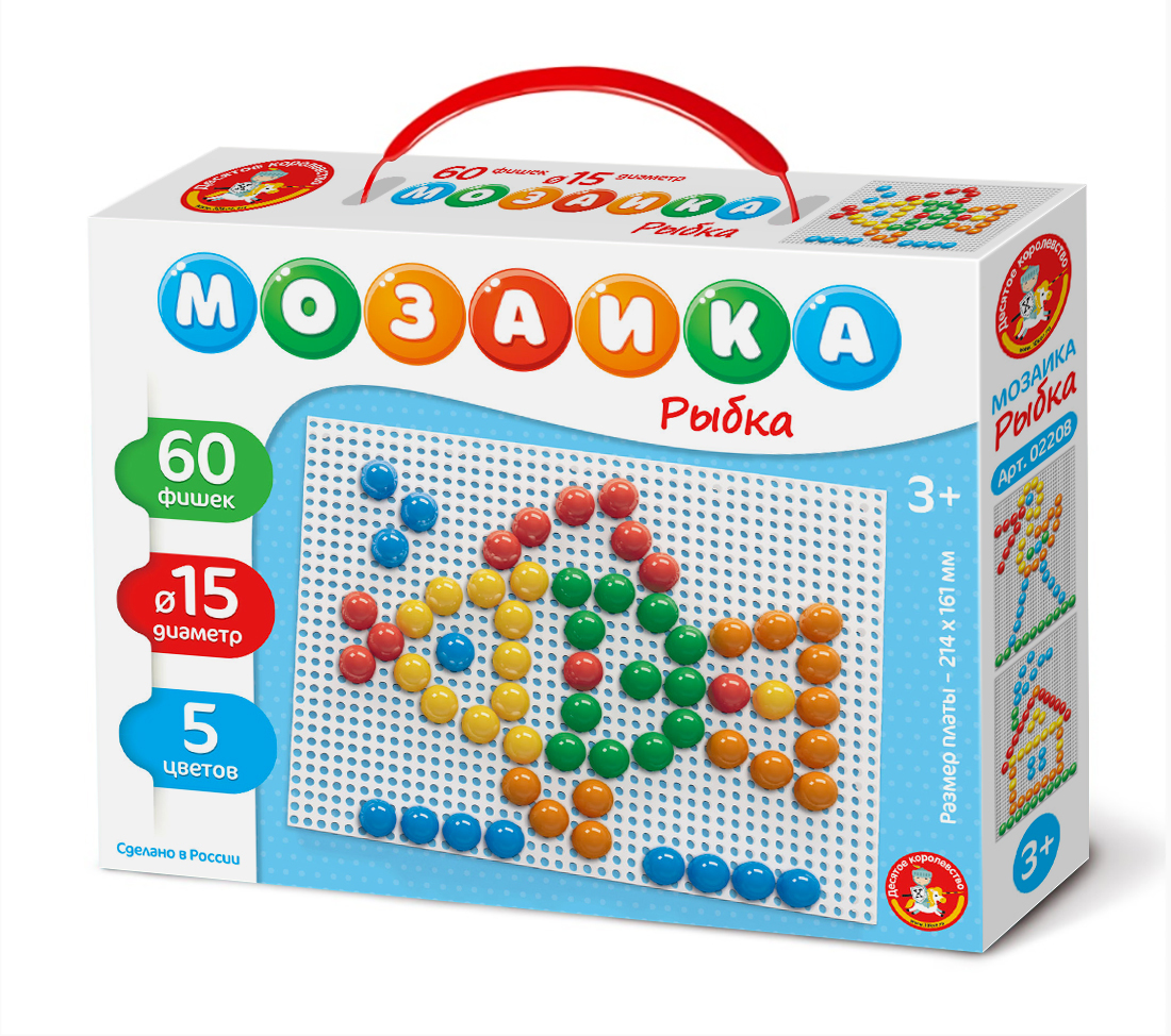 Пластмассовая мозаика для маленьких Рыбка